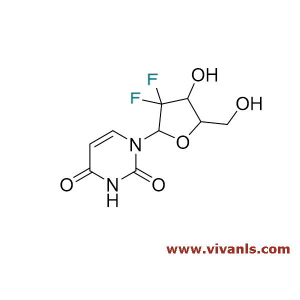 Building Blocks-2′-deoxy-2′,2′-difluoro-cytidine-2-13C-1,3-15N2 hydrochloride-1655703978.png